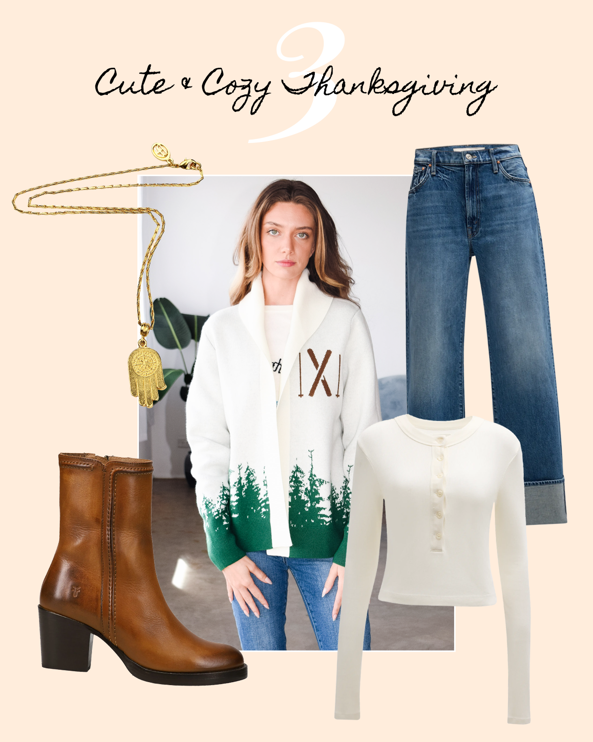 Never A Wallflower | Ski Cardigan Cream – NeverAWallflower