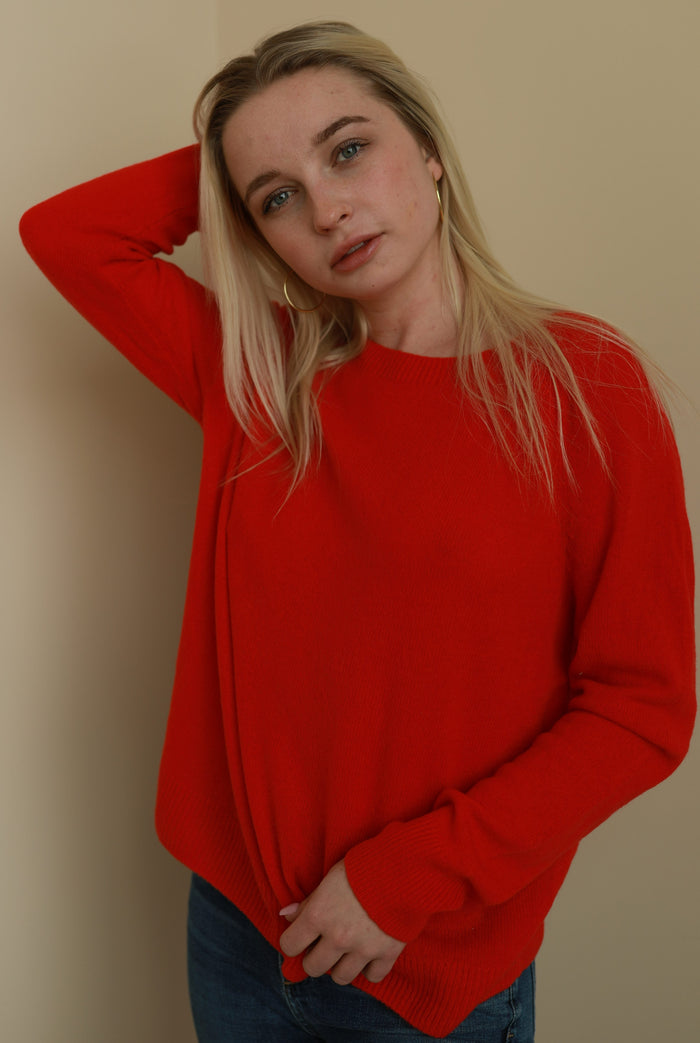 Baseball Sweater Sangria Red