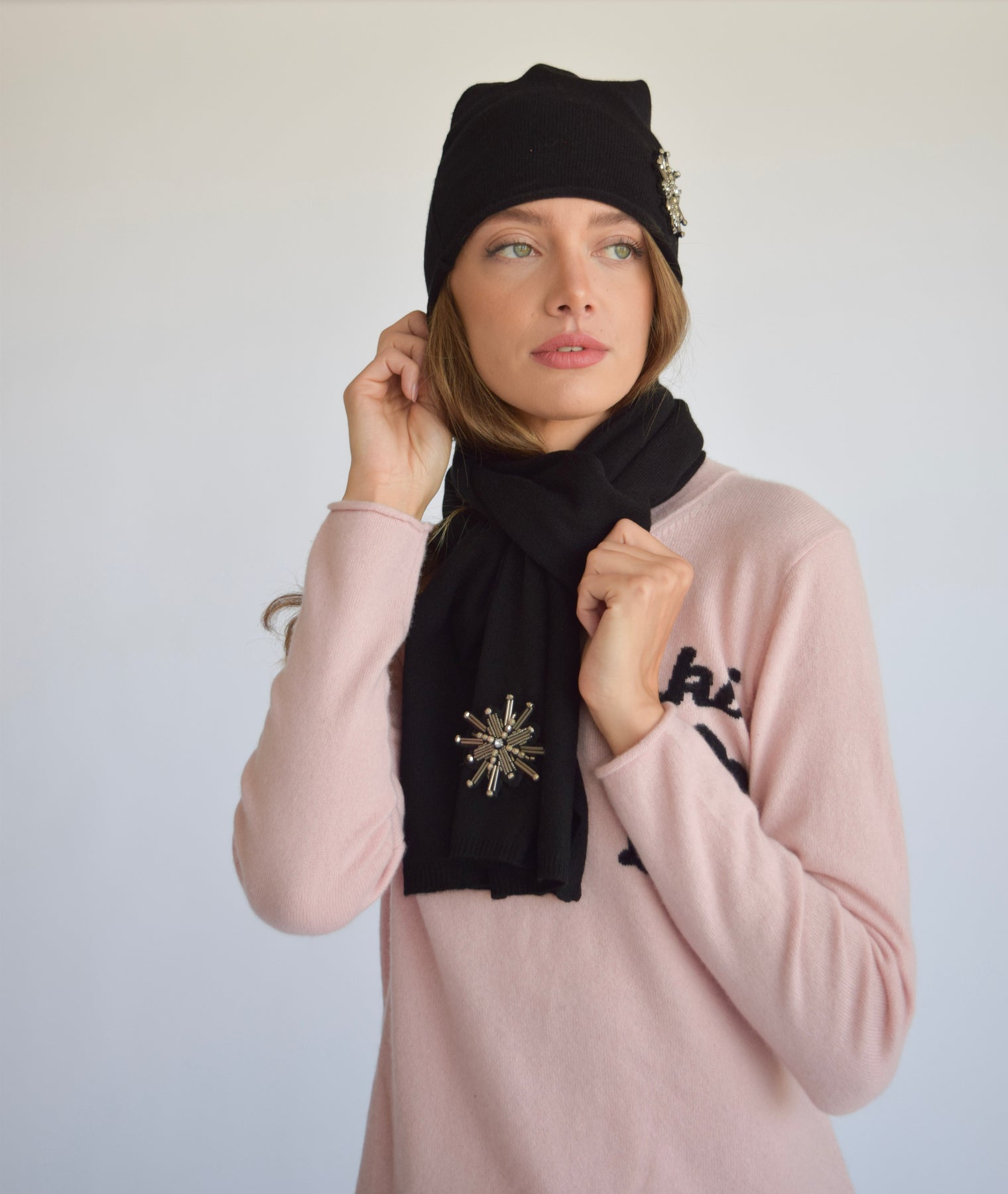 Embellished scarf hot sale