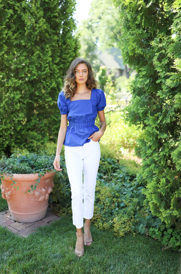 Tie Back Square Neck Top