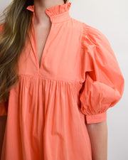 Coral High Neck Dress