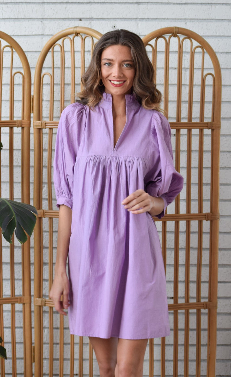 Lavender High Neck Dress