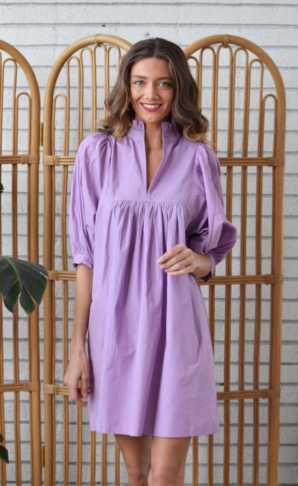 Lavender High Neck Dress