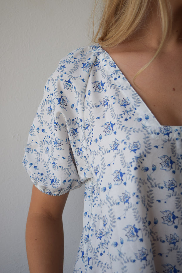 Cerulean Flowers Marakesh Midi Dress