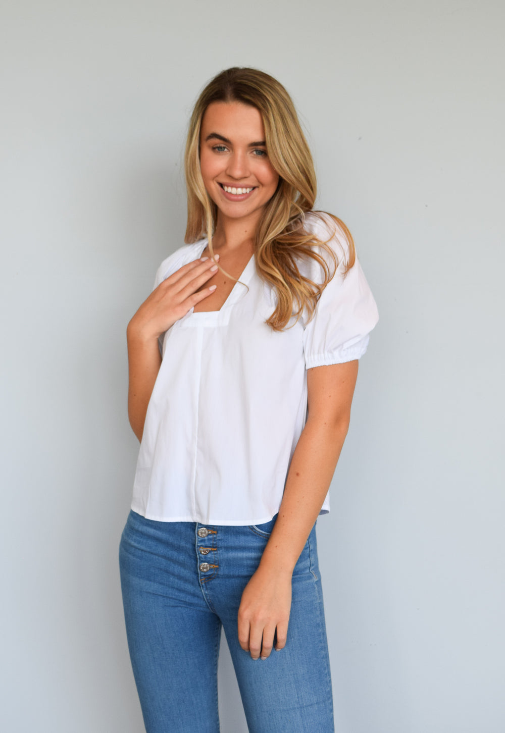 Marakesh Top White Poplin