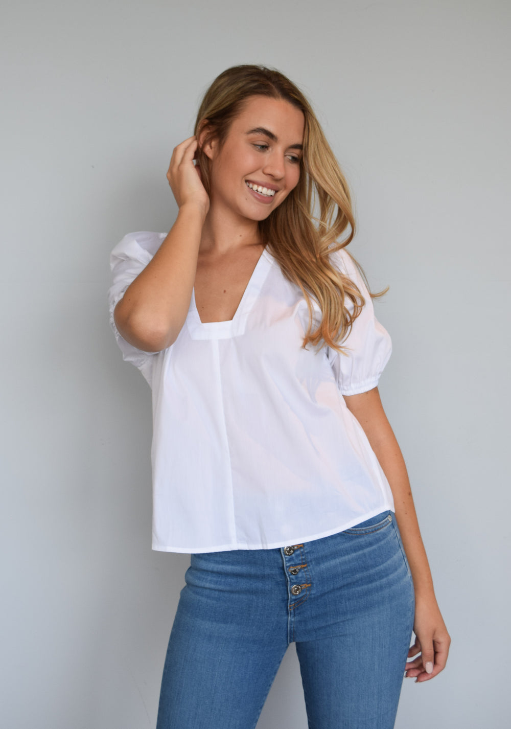 Marakesh Top White Poplin