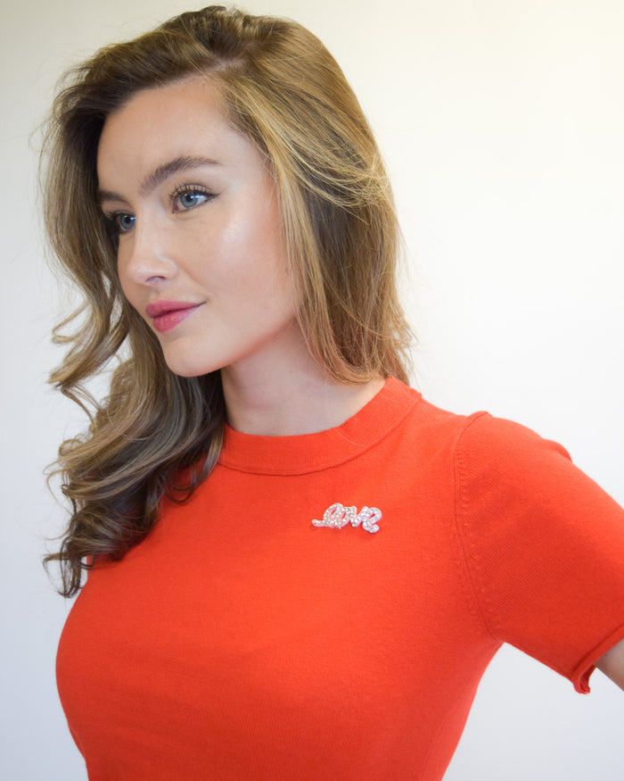Fruit Punch Short Sleeve Crew Neck Sweater