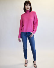Long Sleeve Relaxed Turtleneck Sweater Lipstick