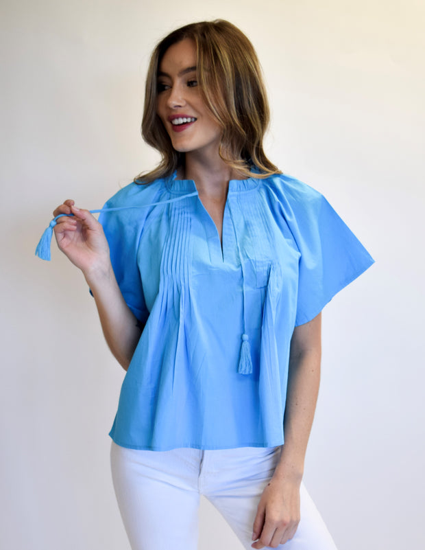 Peasant Top Turquoise