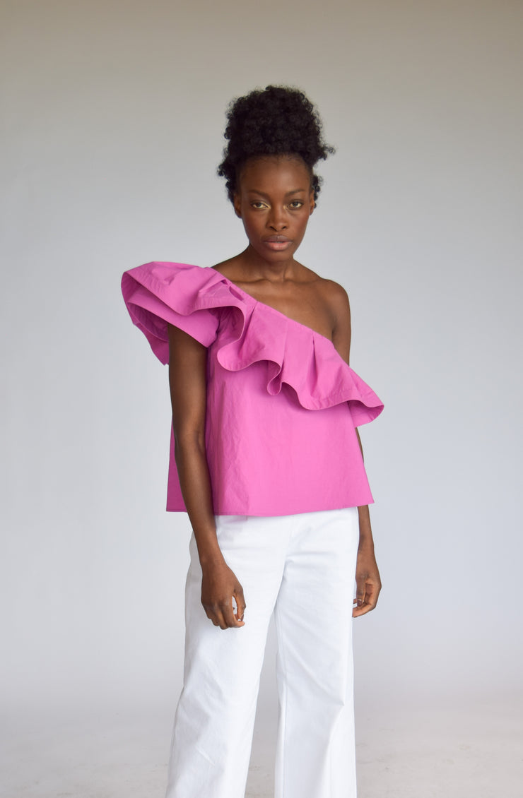 Orchid One Shoulder Top