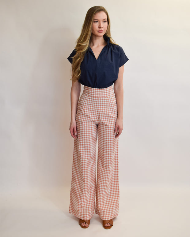 Coral Check Matador Pants