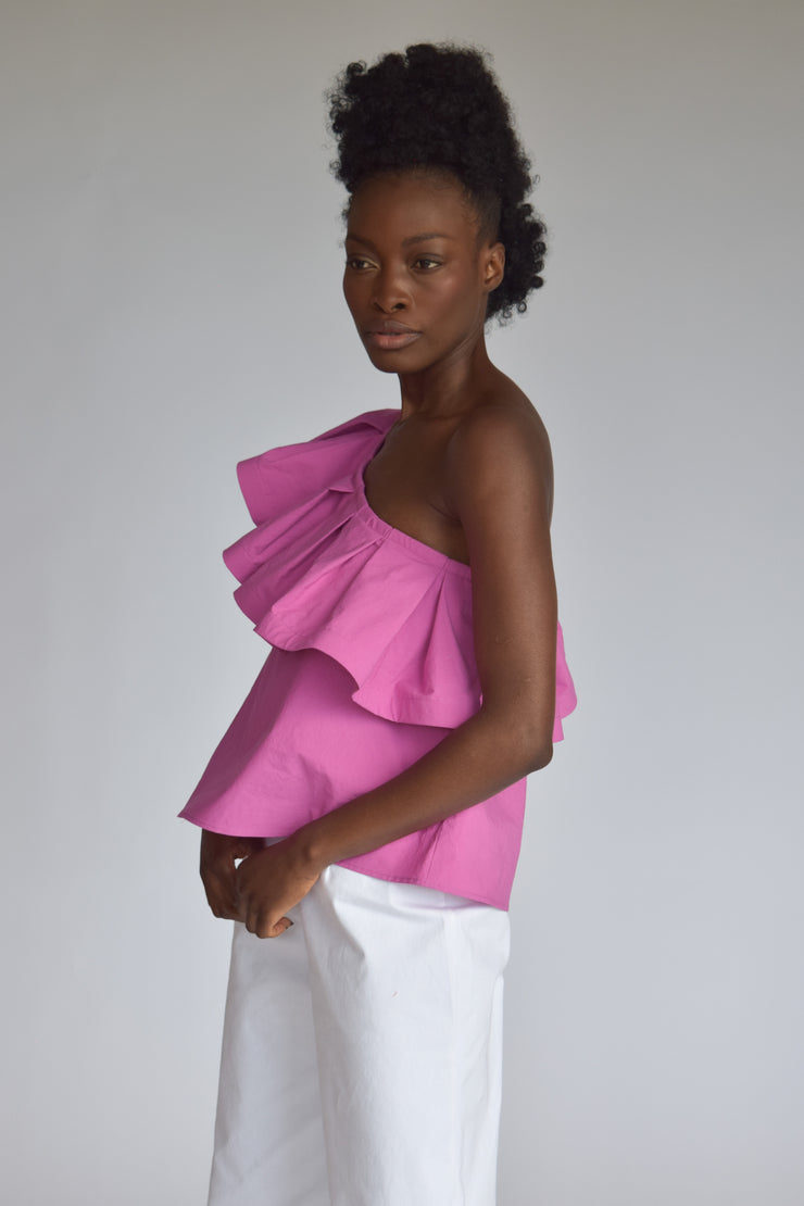 Orchid One Shoulder Top