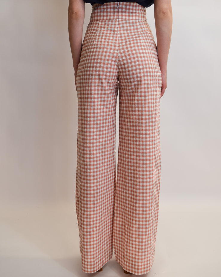 Coral Check Matador Pants