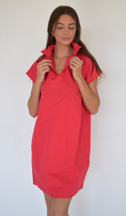 Vicki Short Sleeve Dress Red