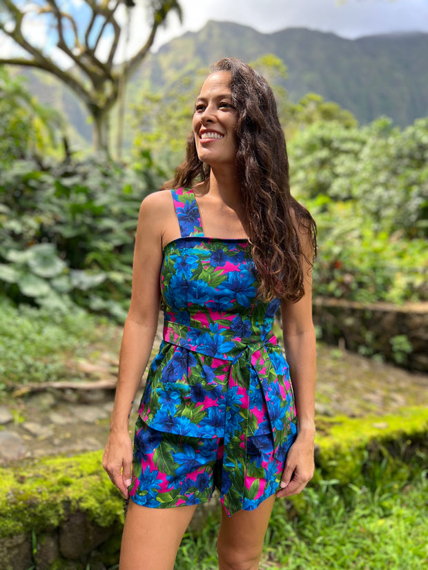 Maui Floral Hawaiian High Waist Shorts