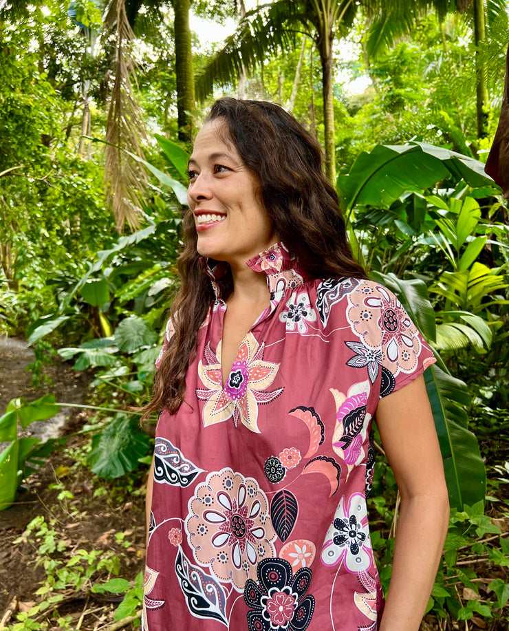 Orchid Floral Short Sleeve Vicki Dress