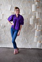 High Neck Top Purple