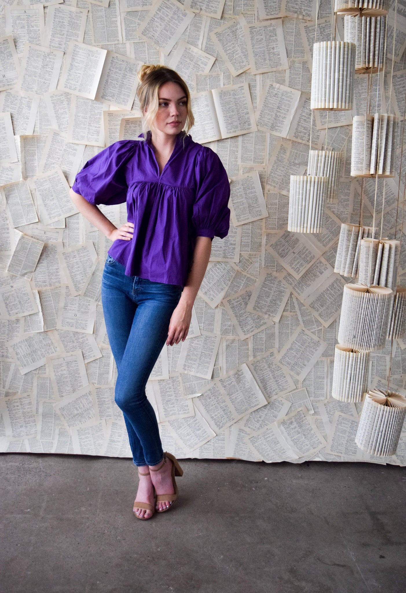 High Neck Top Purple