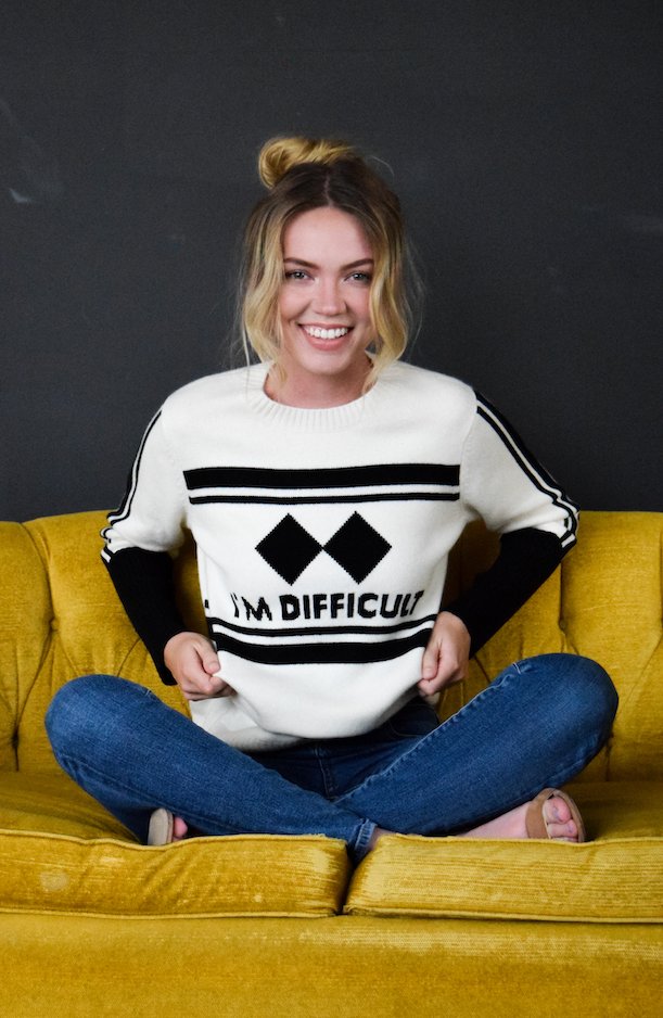 Never A Wallflower | I'm Difficult Cashmere Ski Sweater Never A Wallflower | I'm Difficult Cashmere Ski Sweater