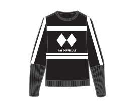 I'm Difficult Ski Sweater Black