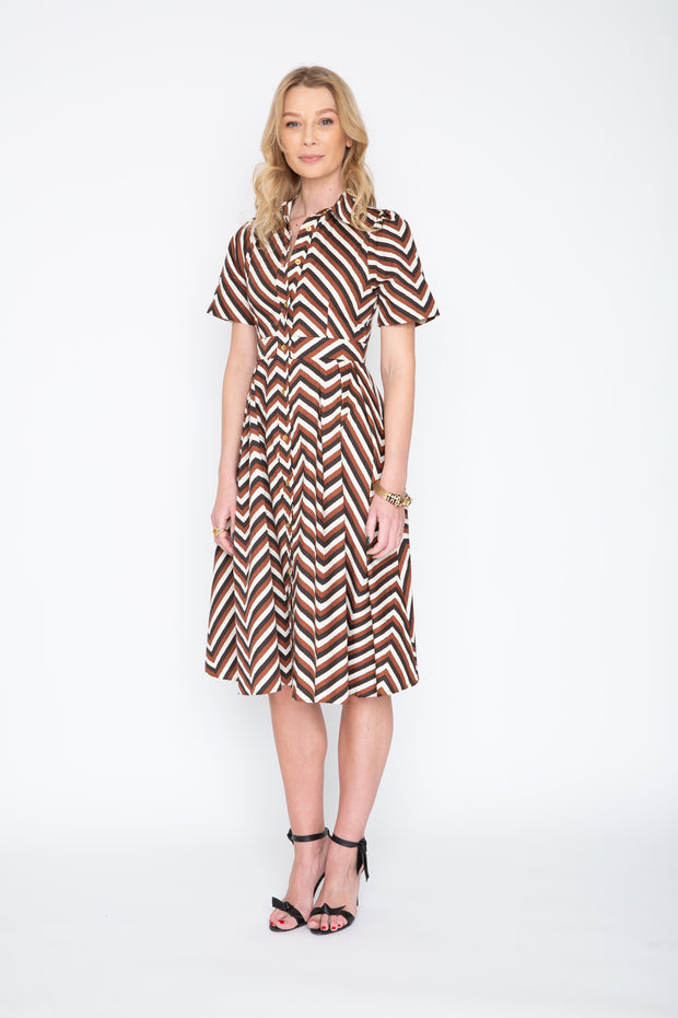 Safari Chevron Shirt Dress