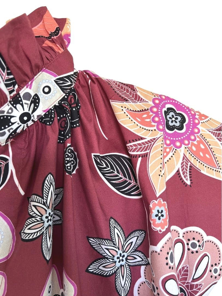 Orchid Floral Short Sleeve Vicki Dress