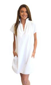 Vicki Short Sleeve Dress White