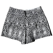 Black & White Hawaiian High Waist Shorts
